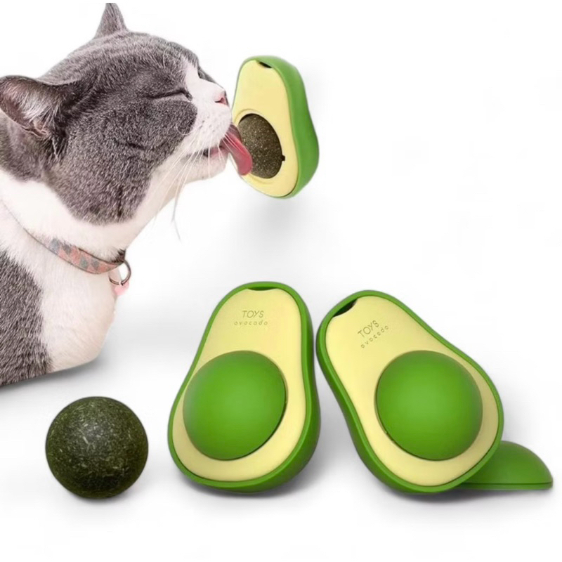 Abacate Brinquedo Interativo Para Gatos com CATNIP Ervas Natural Gato