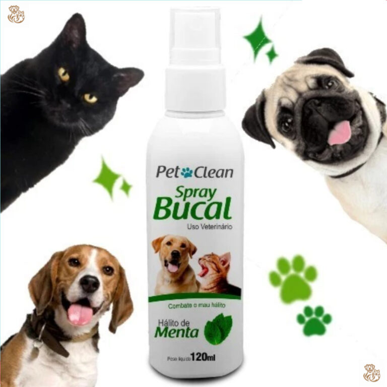 Spray Bucal Gatos E Cães Elimina Mau Hálito E An