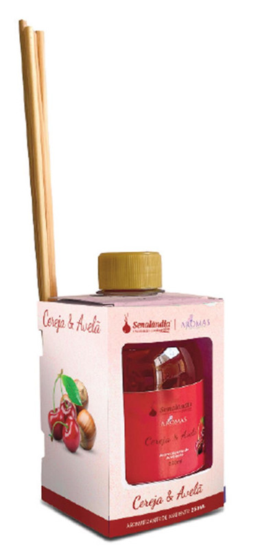 AROMATIZADOR 250 ML CEREJA E AVELÃ C/ VARETA R