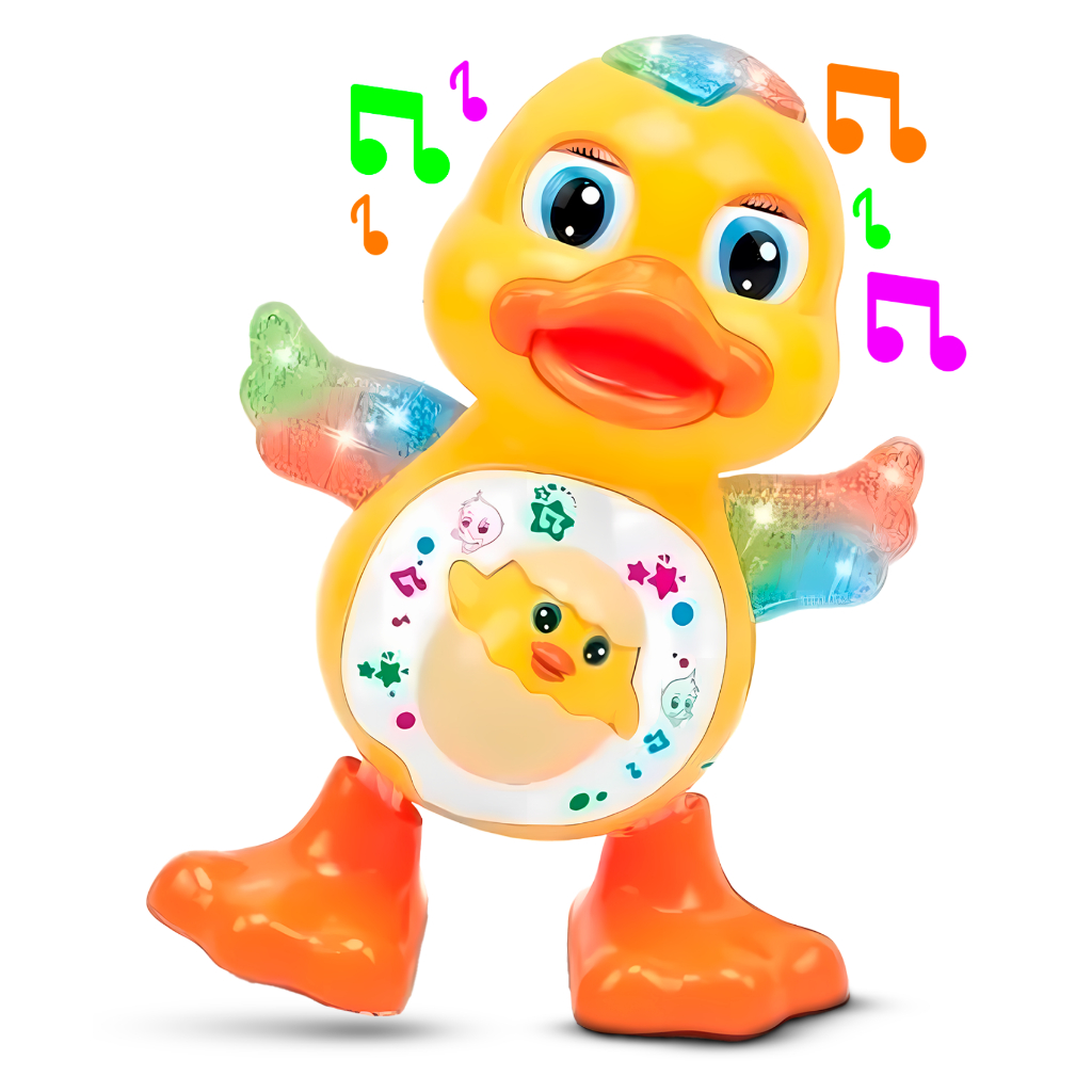 Brinquedo Pato Infantil Musical Dança Com Som Luz e Mexe Divertido