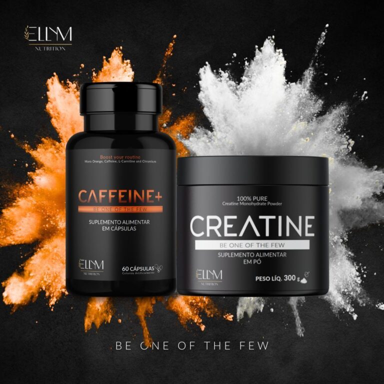 Kit Creatina 300g + Cafeína+ 60 ELLYM NUTRITION C