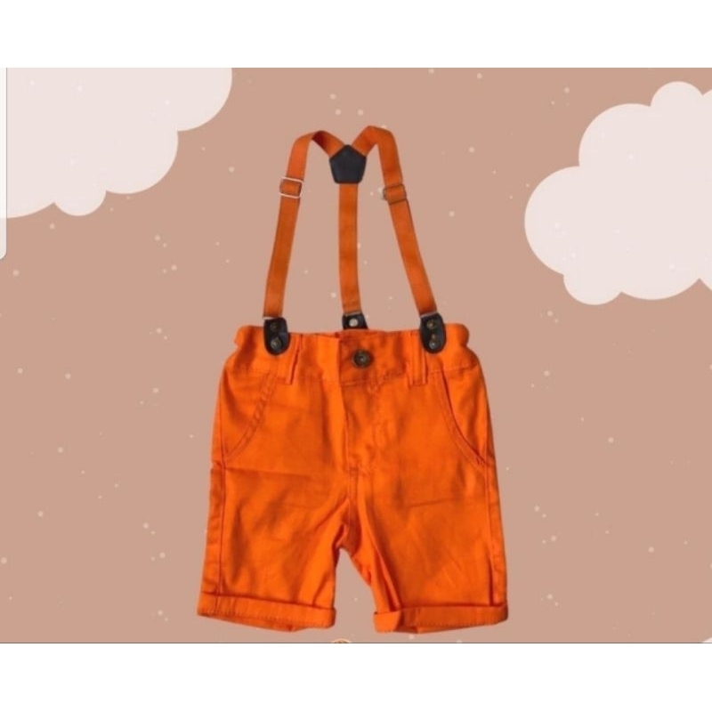 bermuda social infantil laranja 2.3 anos