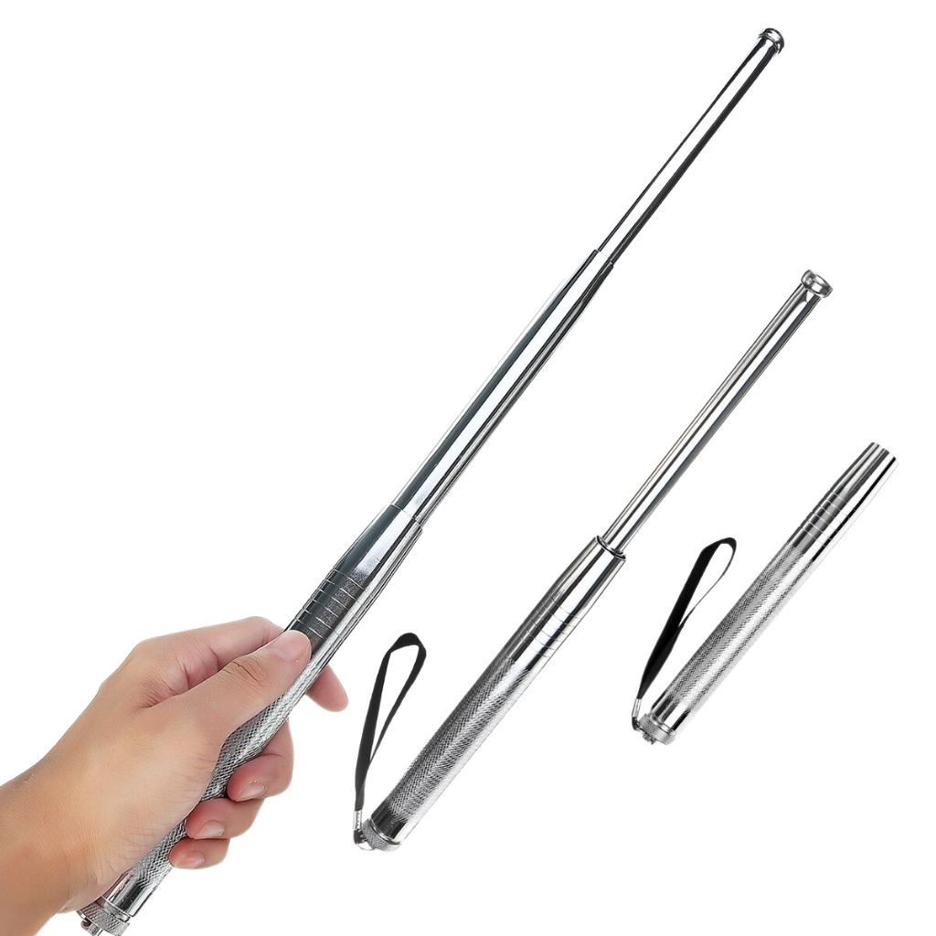 Bastão Retrátil De Aço Rígido Com Bainha