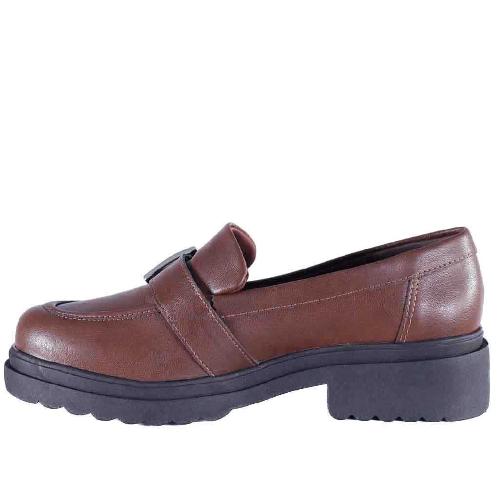 Mocassim Via Marte Feminino 246-001 Dark Brown
