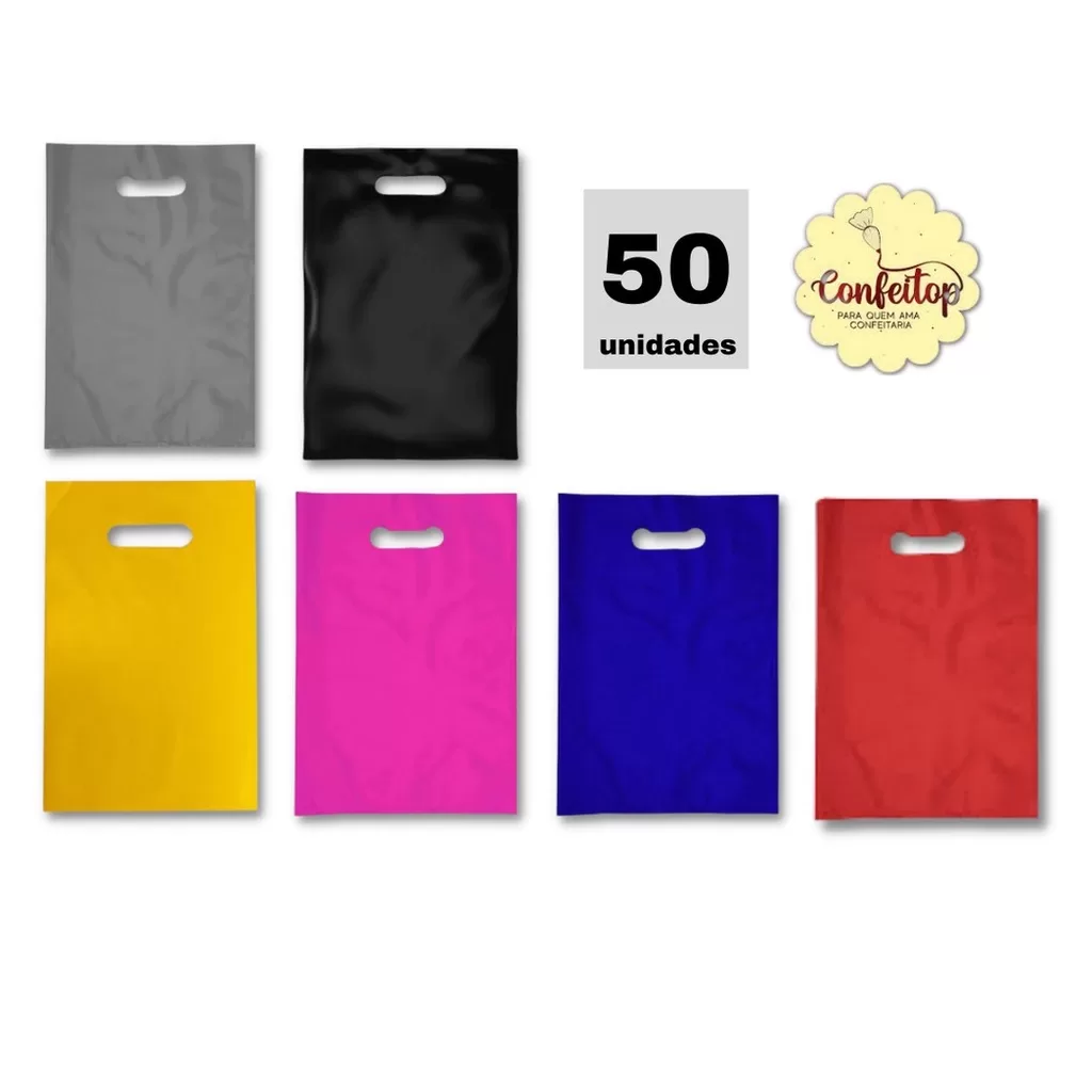 Sacolas Plasticas Alça Boca De Palhaço 30×40 50und.