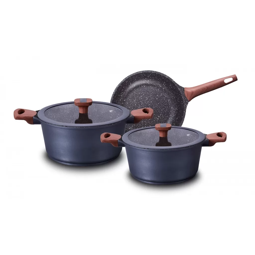 Conjunto De Panelas Titanium Revestimento Cerâmico Mta 3 Peças 8450