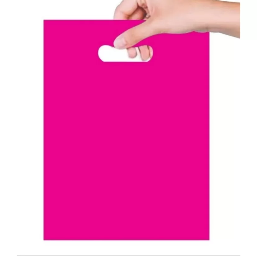 50 Sacolas Plásticas Boca De Palhaço Para Loja 30×40