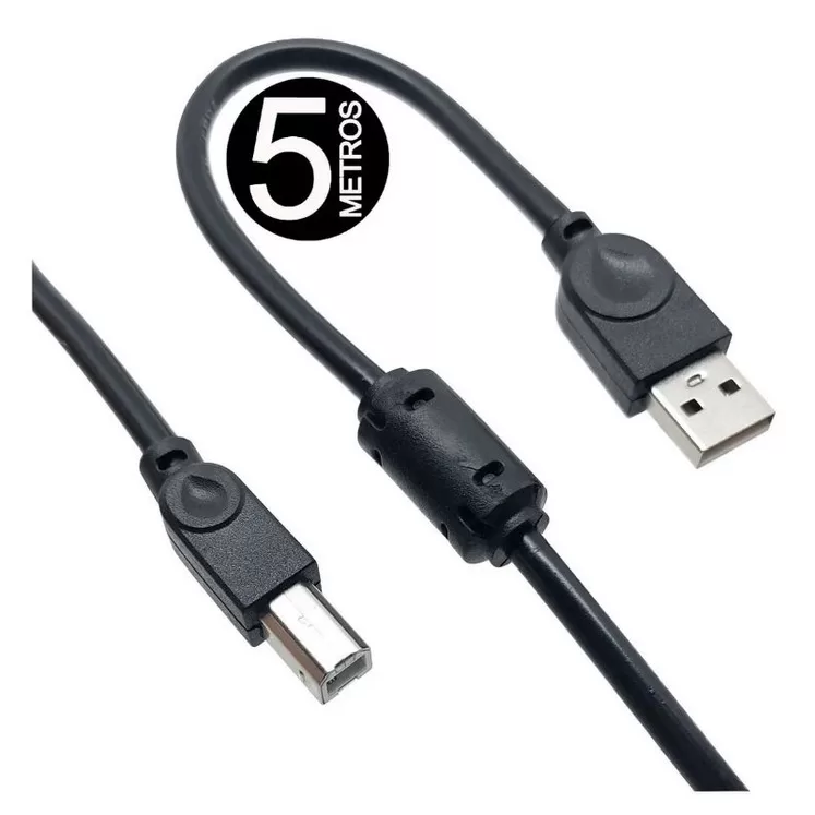 Cabo Usb Impressora 5 Metros A M X B M Versão 2.0