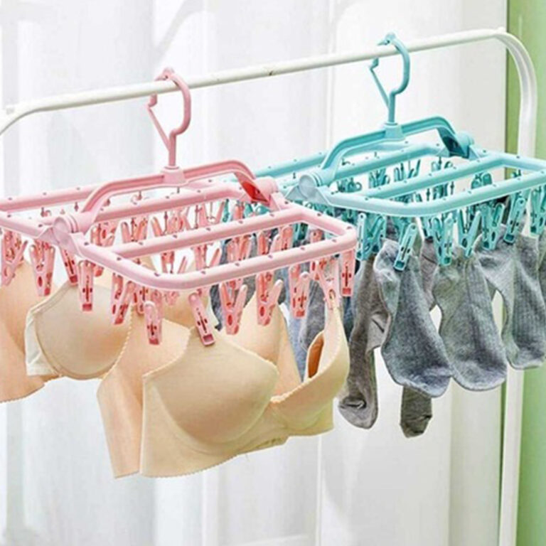 Varal Calcinha Meia Cueca Peça Intima com 32 Pren