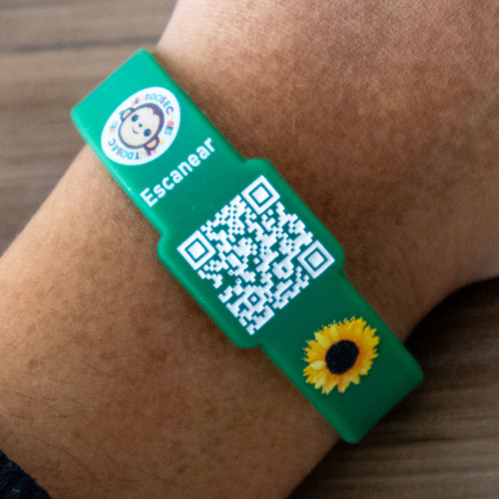 Pulseira De Identificação Girassol Inteligente – QR Code – Deficiencia Oculta – Entrega Imediata