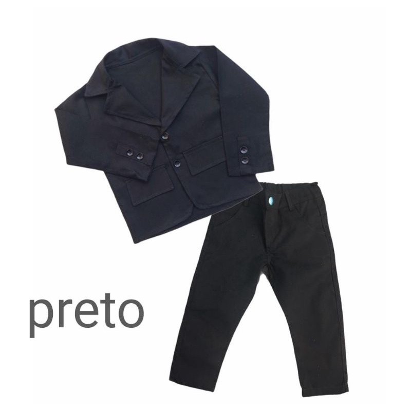 Conjunto Roupa de Menino Blazer com calça infantil masculina meninos