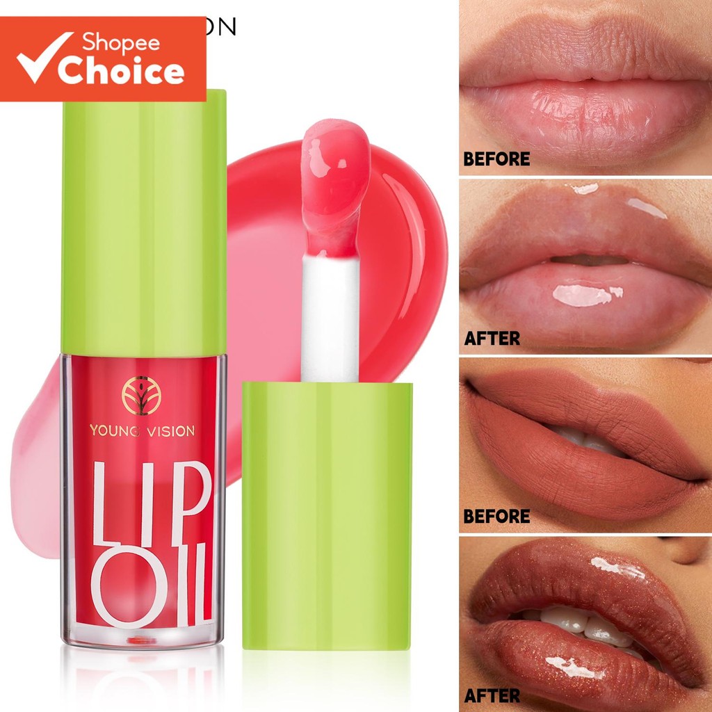 YOUNG VISION Óleo Labial De 6 Cores Para Maquiagem Barata : Brilho Transparente , Esmalte Hidratante