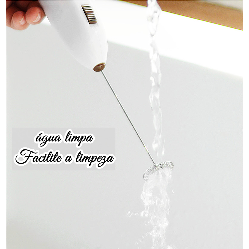 Mini Mixer Elétrico Inox Misturador Batedor Elétrico para Claras de Ovos Shake Bebidas Envio Imediat