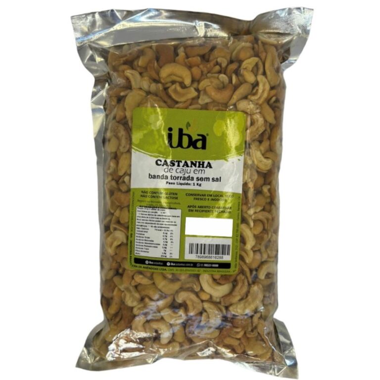 Castanha de Caju em Banda Torrada sem Sal IBA 1 Kg