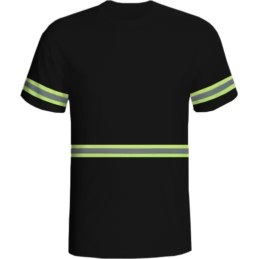 03 Camiseta Manga Curta Faixas Refletivas Constru