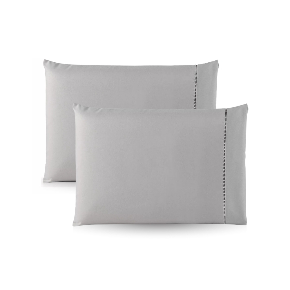 Par De Fronha (2uni) Percal 600fios 100%algodão Ponto Palito