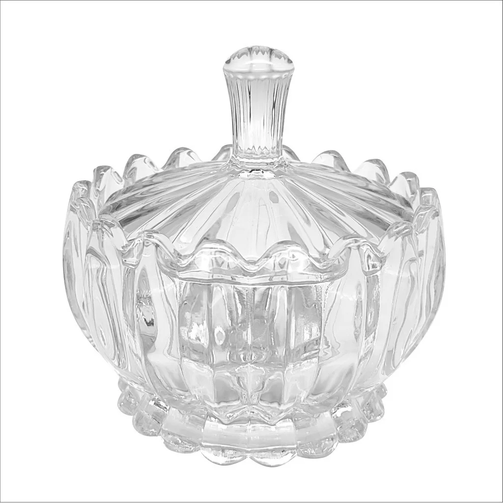 BOMBONIERE VIDRO 12X10CM COM TAMPA DETALHADO