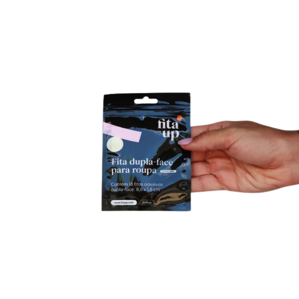 Kit 18 Fita Adesiva Para Segurar Decote Corpo Roupa Dupla Face | Fita UP