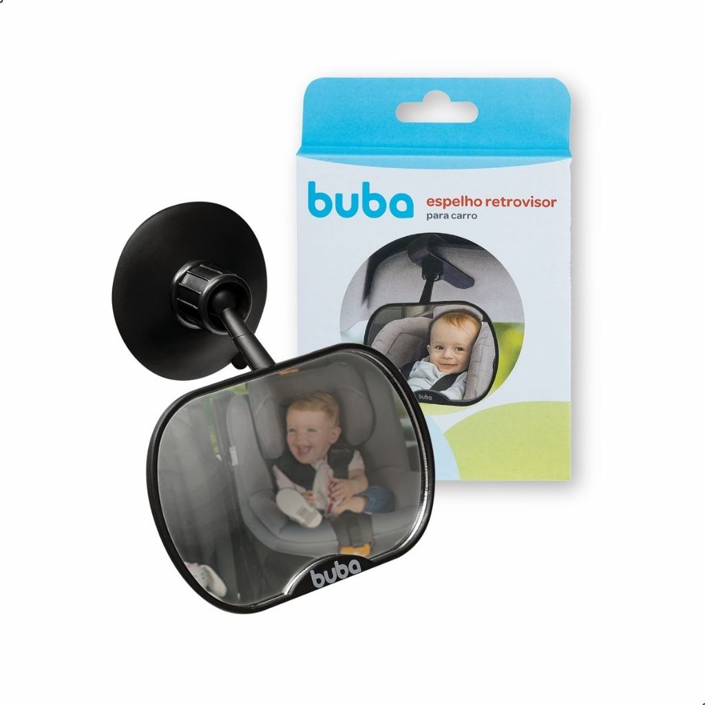 Espelho Retrovisor para Banco Traseiro Bebê Conforto Buba Segurança e Visibilidade da Cadeirinha