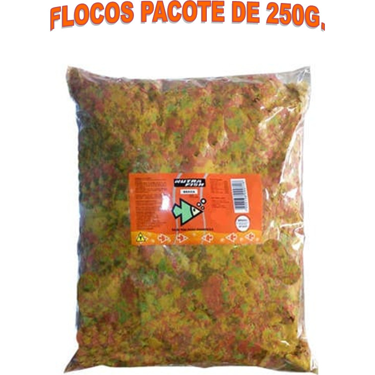 RAÇÃO PEIXES FLOCOS NUTRAFISH  PACOTE DE 250G