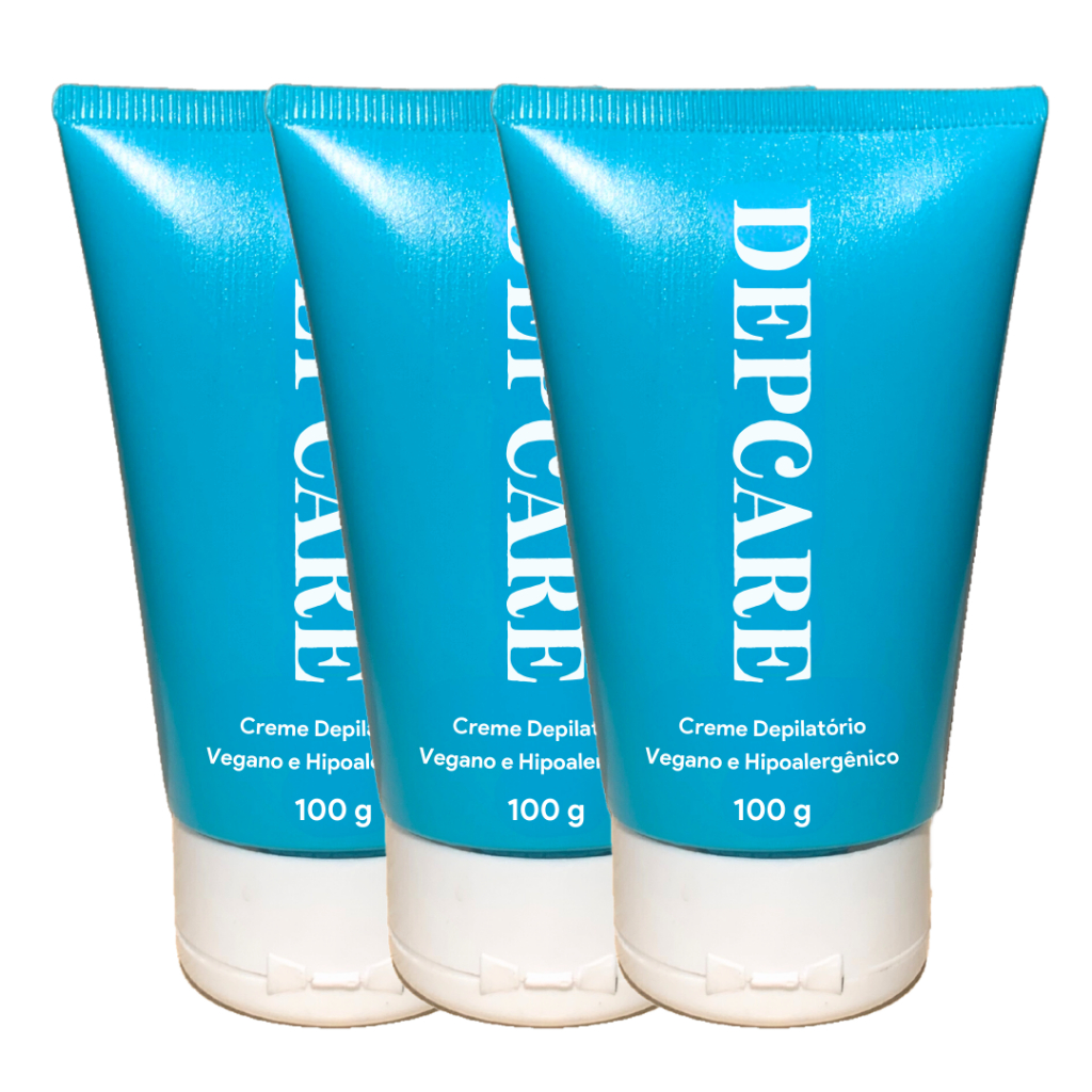Frete Grátis Depcare Kit de 3 Creme Depilatório Vegano Hipoalergênico 100g