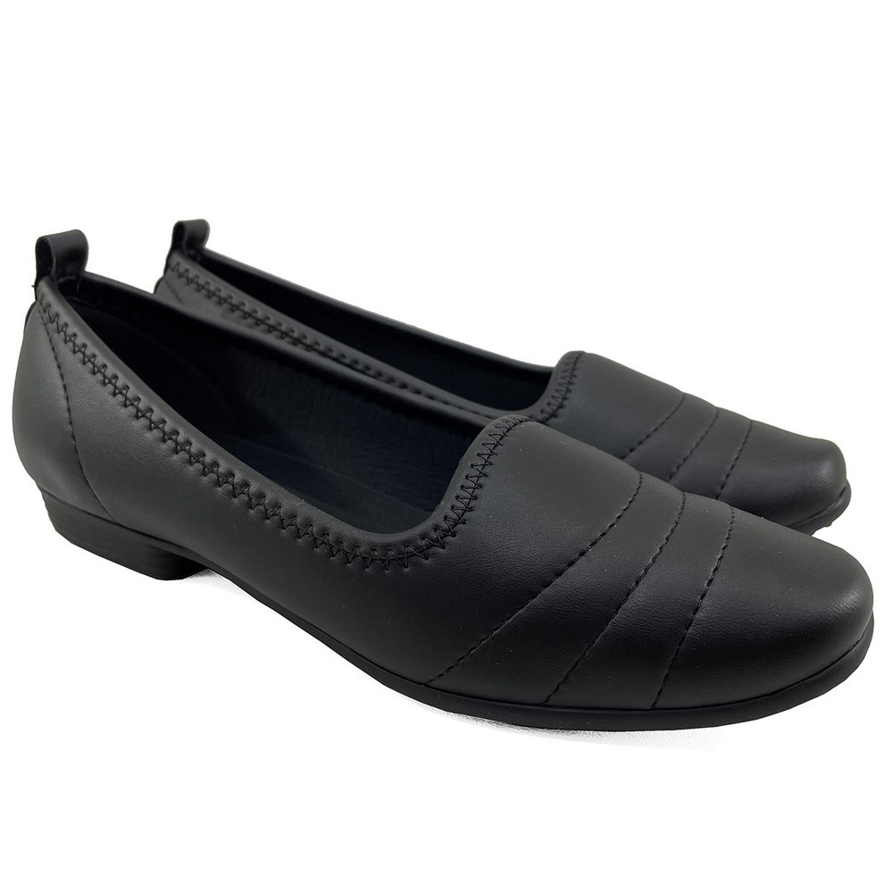 Sapatilha Piccadilly Conforto Feminina – Preto