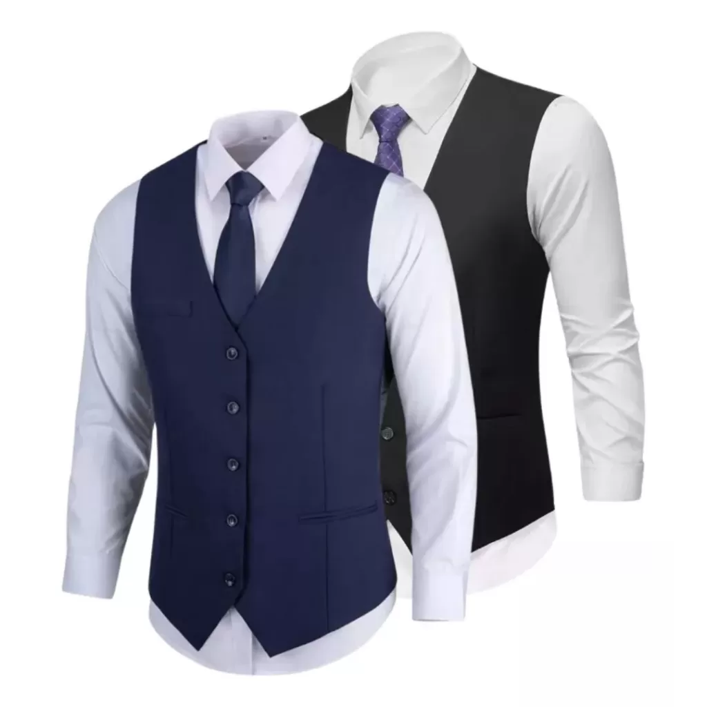 Kit 2 Colete Social Masculino Oxford Premium Ajustável – P/ Baristas e Garçons