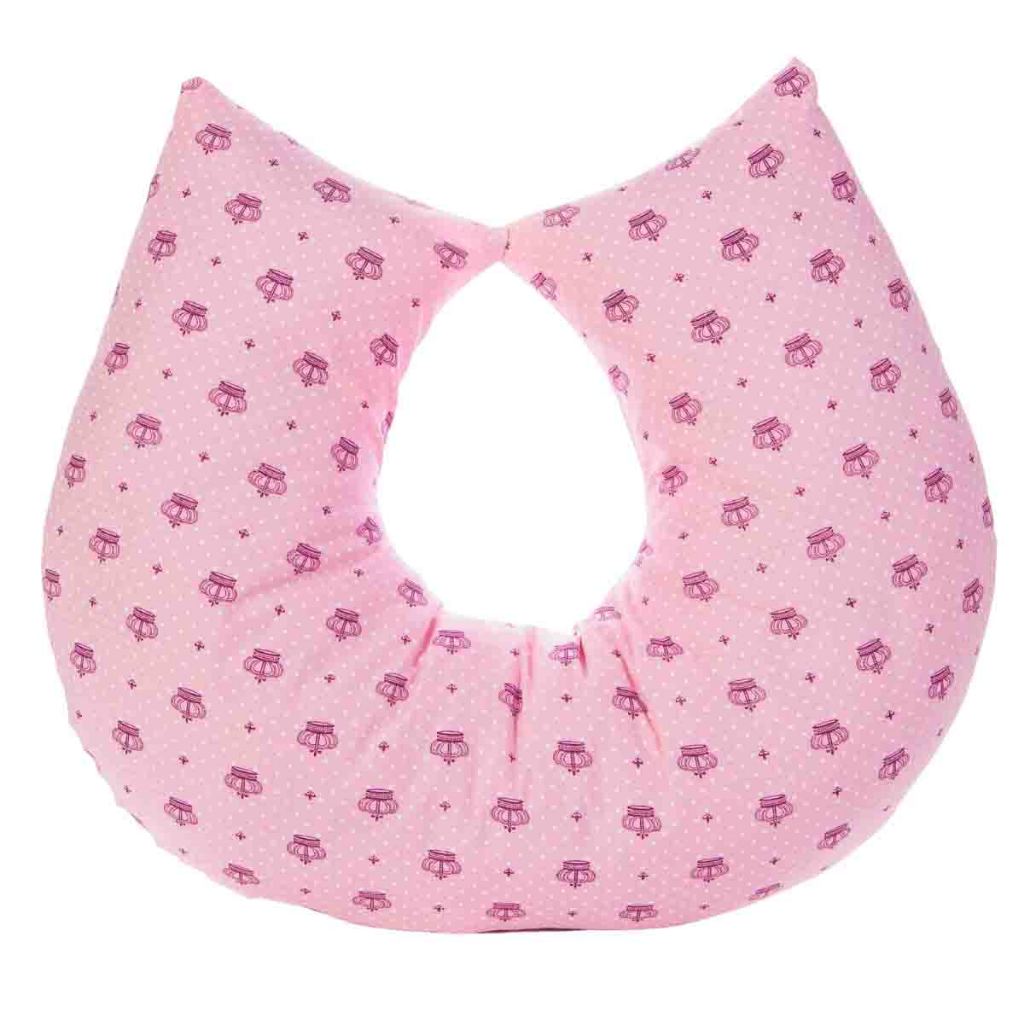 Almofada Amamentação Estampada Mãe e Bebê Menina