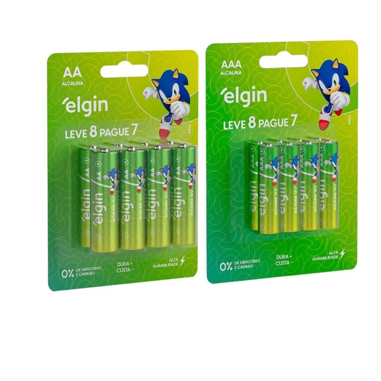 Kit Pilhas Alcalinas AA Pequena C/8 AAA Palito C/8