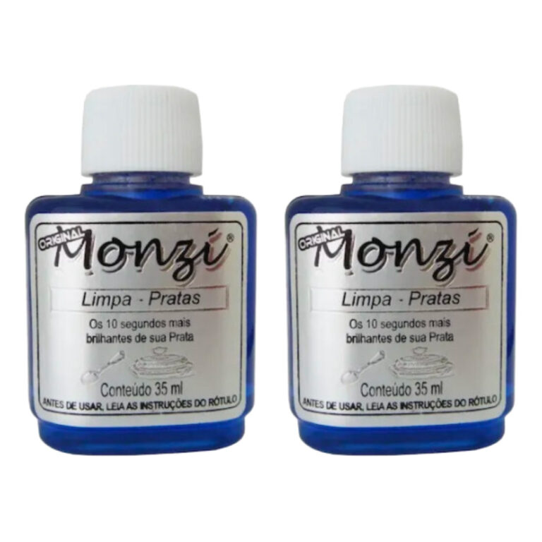 Kit 2 Monzi Limpa Prata 35 Ml Original Azul Prata 