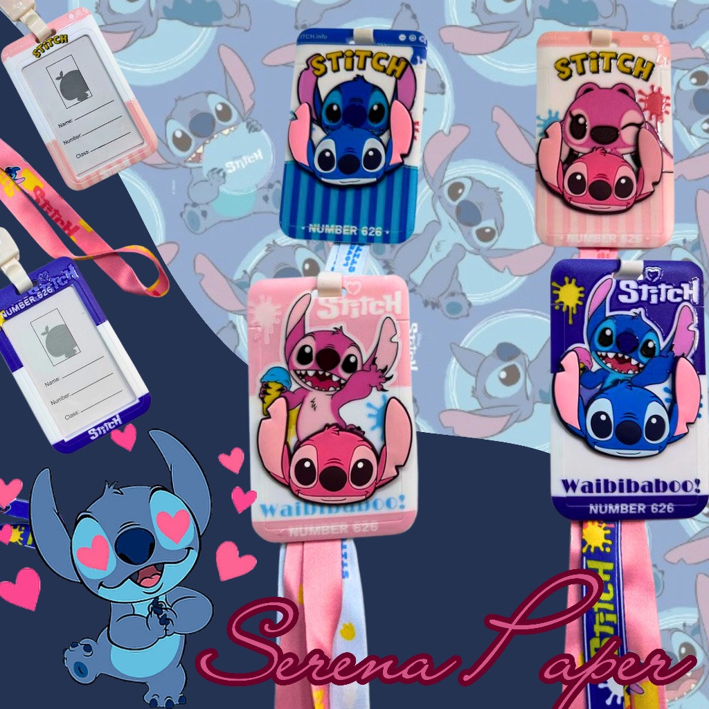 PORTA CRACHÁ COM APLIQUE 3D STITCH / KAWAII