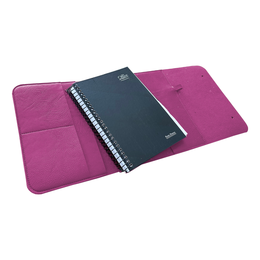 Capa para Caderno e Agenda em Couro Ecológico Pink