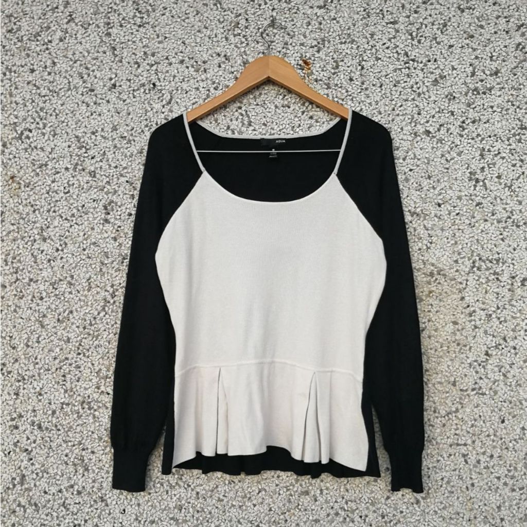 Suéter preto e branco | M/G (Brechó)
