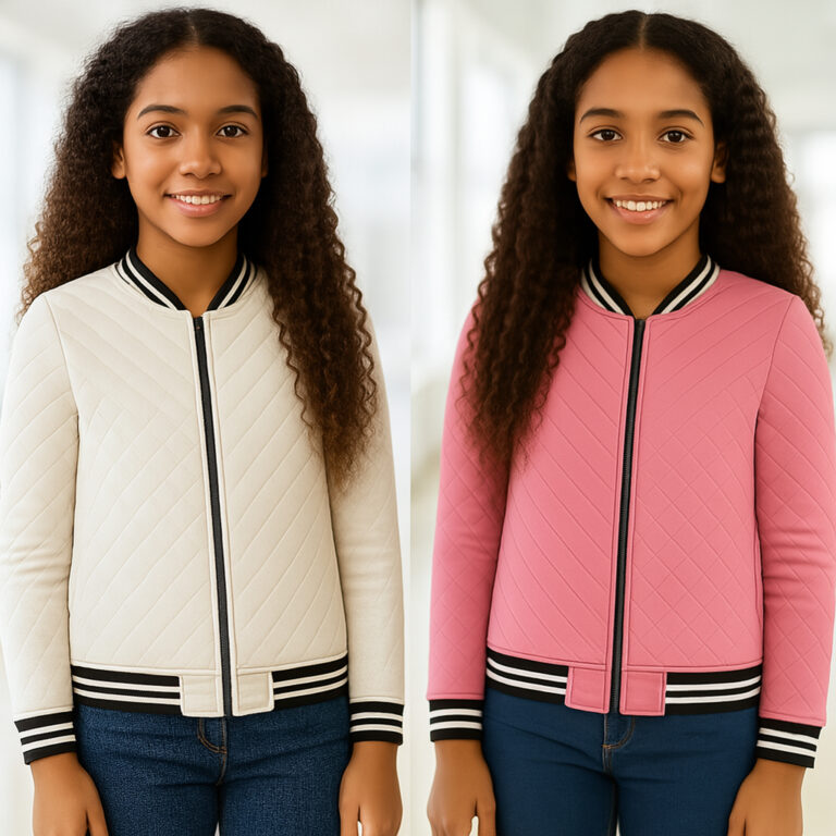 Jaquetinha Menina 2 Bomber Infantil e Juvenil/ Blu