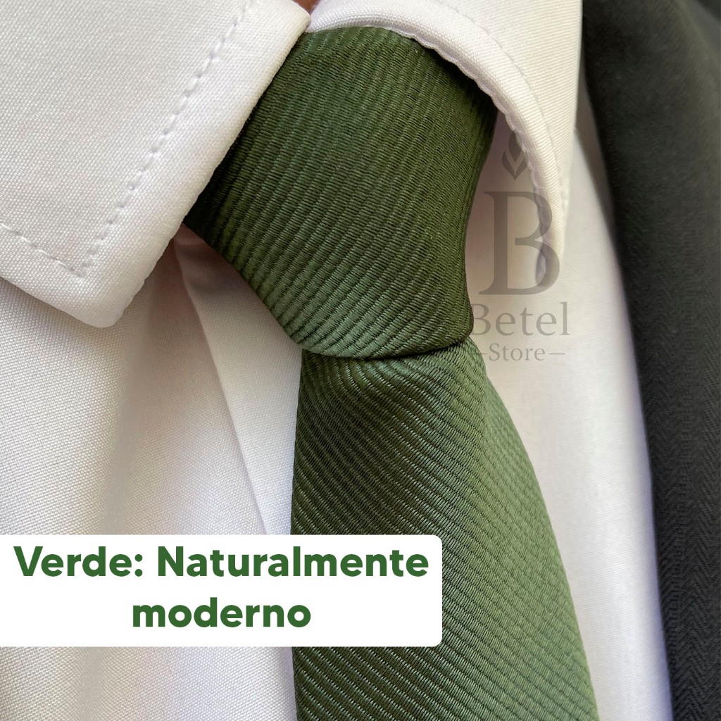 Gravata Verde Masculina Slim Social Moderna Sofisticada Acabamento Impecável Sarja