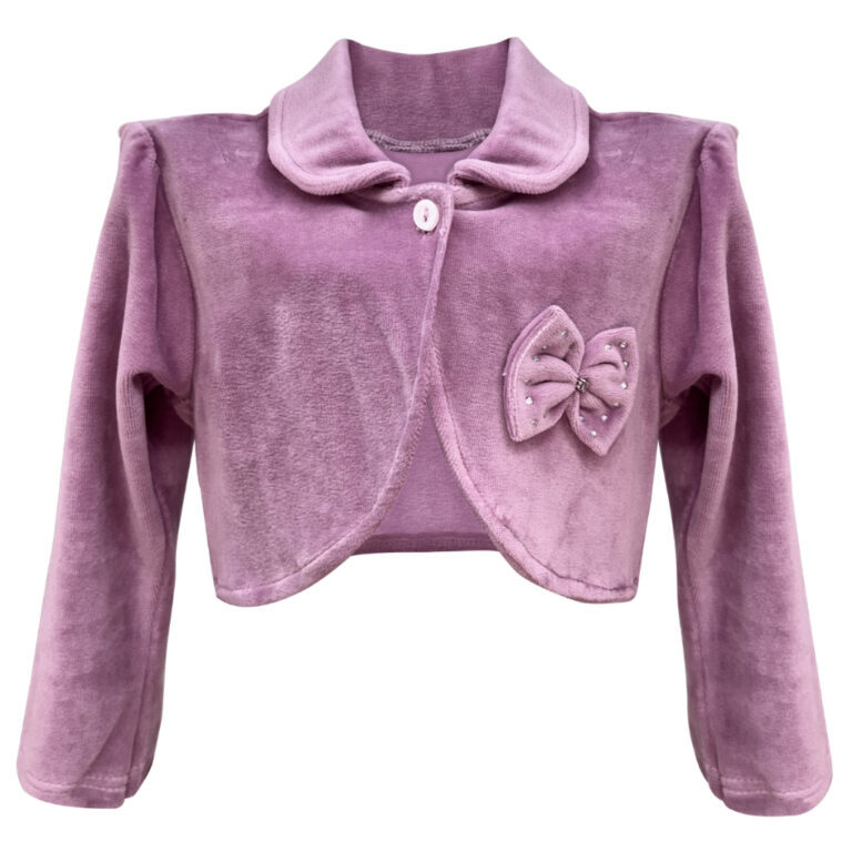 Bolero Casaco Casaquinho Inverno Infantil Lilás P
