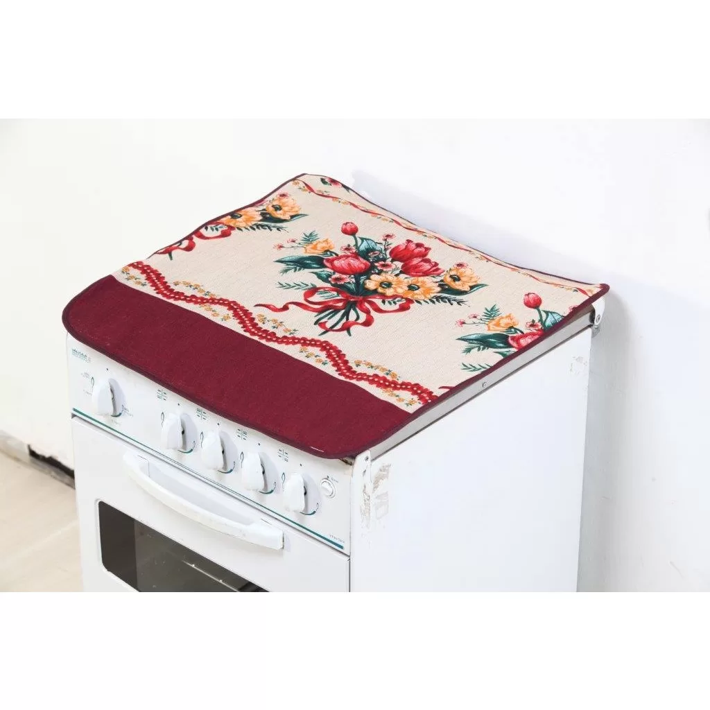 ENVELOPE PARA FOGÃO 4 BOCAS FLORES