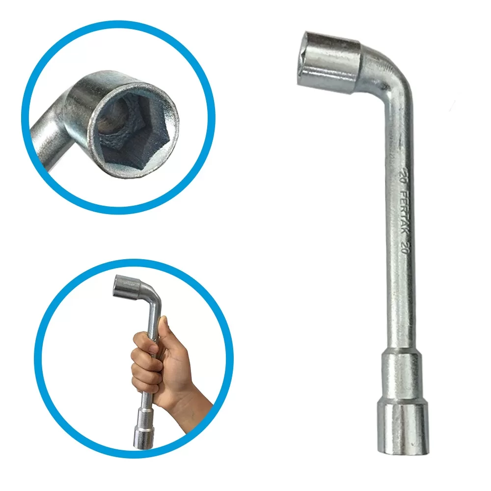 Chave Biela Tipo L Vazada Com Furo Passante Avulsa 8 à 12MM