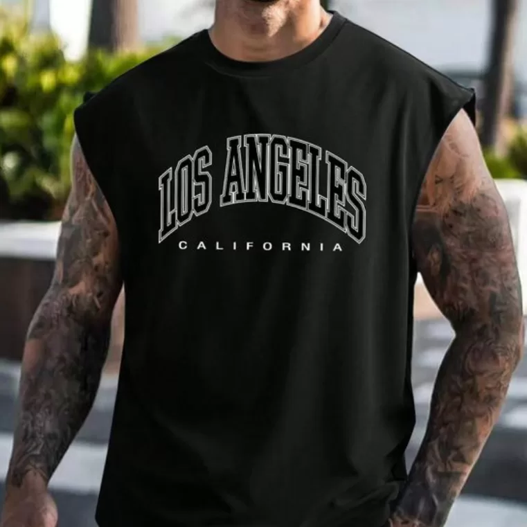 Camiseta Regata Oversized Academia Masculina Trein