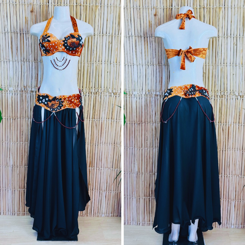 [Liquidação] Dança do Ventre Traje Bordado Completo Pronta Entrega – TPCL-645