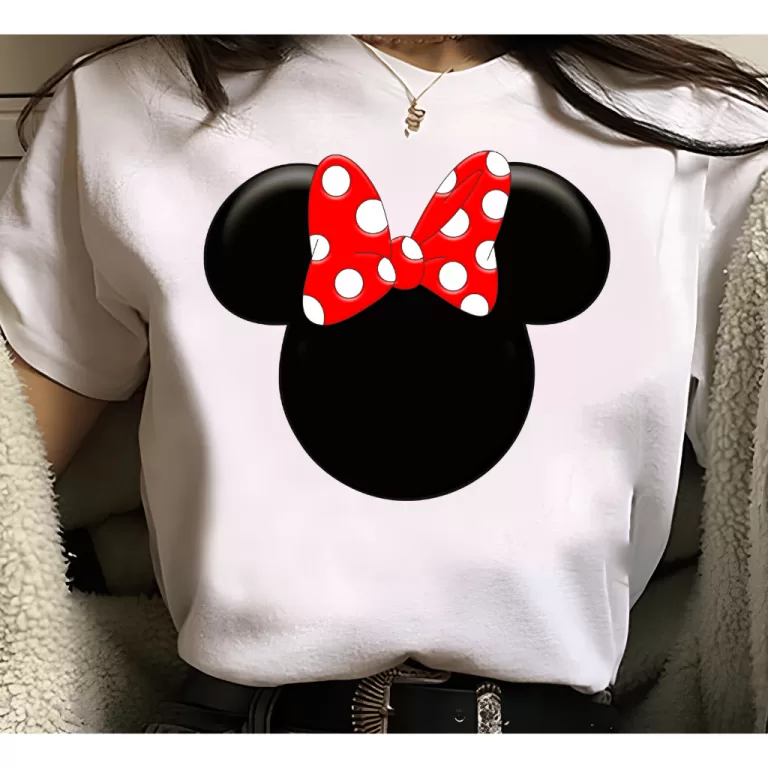Camiseta Minnie Laço Na cabeça mickey