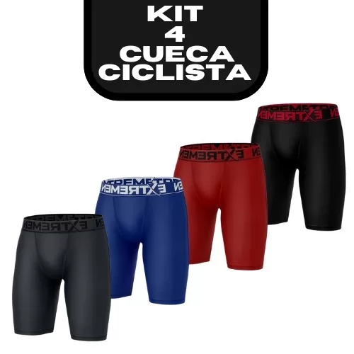 Kit com 4 – Cueca Ciclista – Microfibr