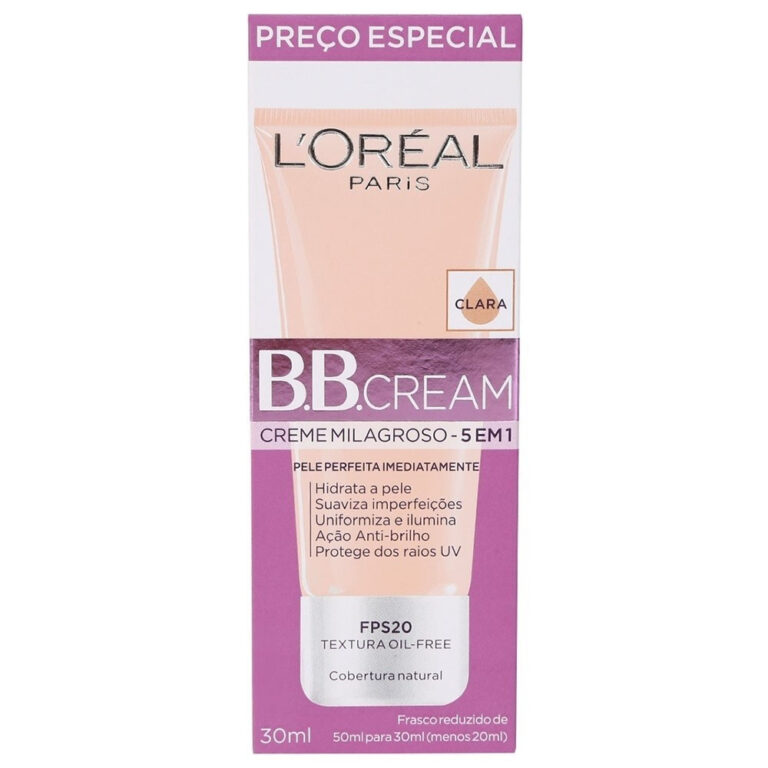 BB Cream 5 em 1 Loreal Creme Milagroso Fps20 Pele 