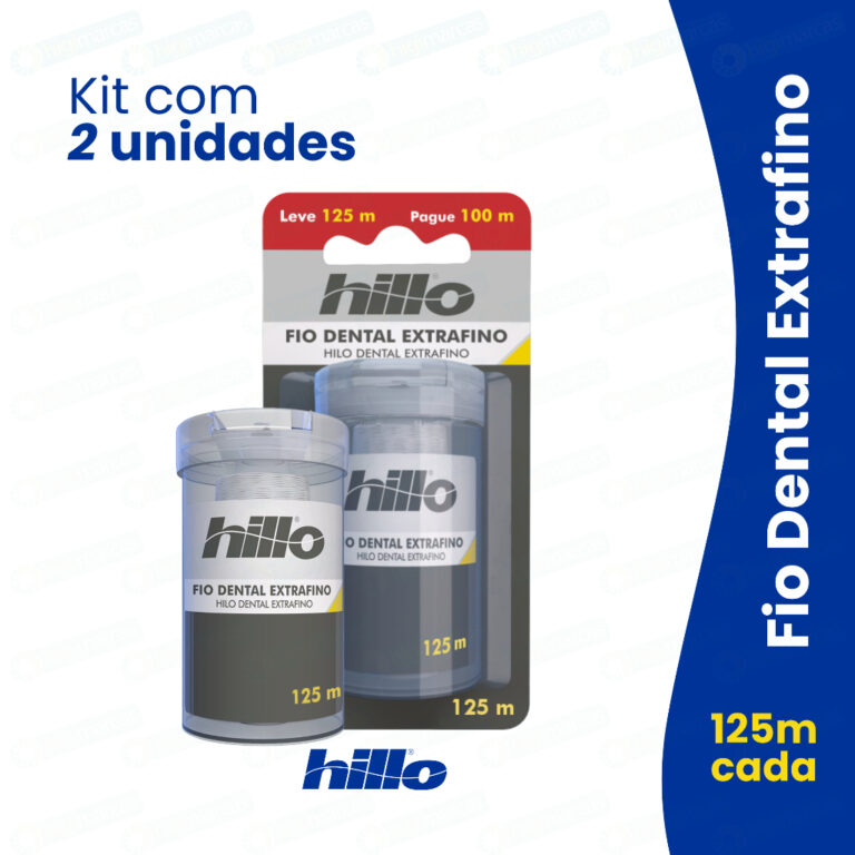 Kit 2 Fio Dental Hillo Extra Fino 125 Metros  Higi