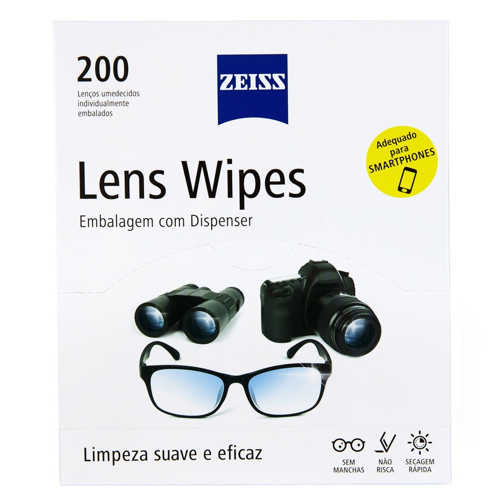 Lens Wipes Zeiss Com 200 Lenços Umedecidos PROMO
