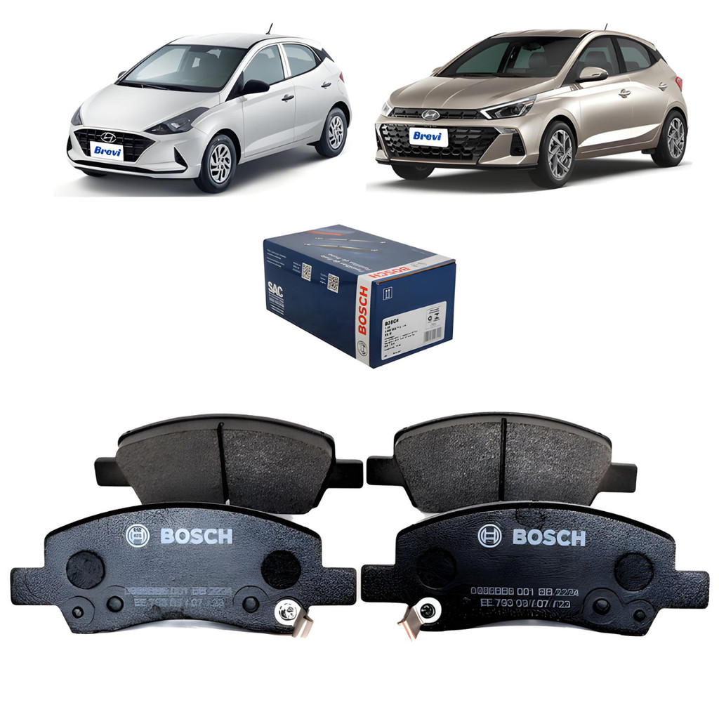 Pastilha Freio Dianteiro Bosch Hb20 1.0 2020 2021 2022 2023 2024 2025 2026 BB2224