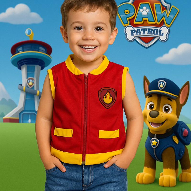 FANTASIA INFANTIL COLETE PATRULHA CANINA MARSHALL ANIVERSARIO FESTAS CARNAVAL