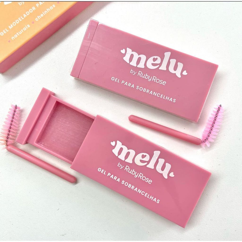 Gel Modelador Para Sobrancelhas Melu Transparente Universal Com Escovinha Aplicadora