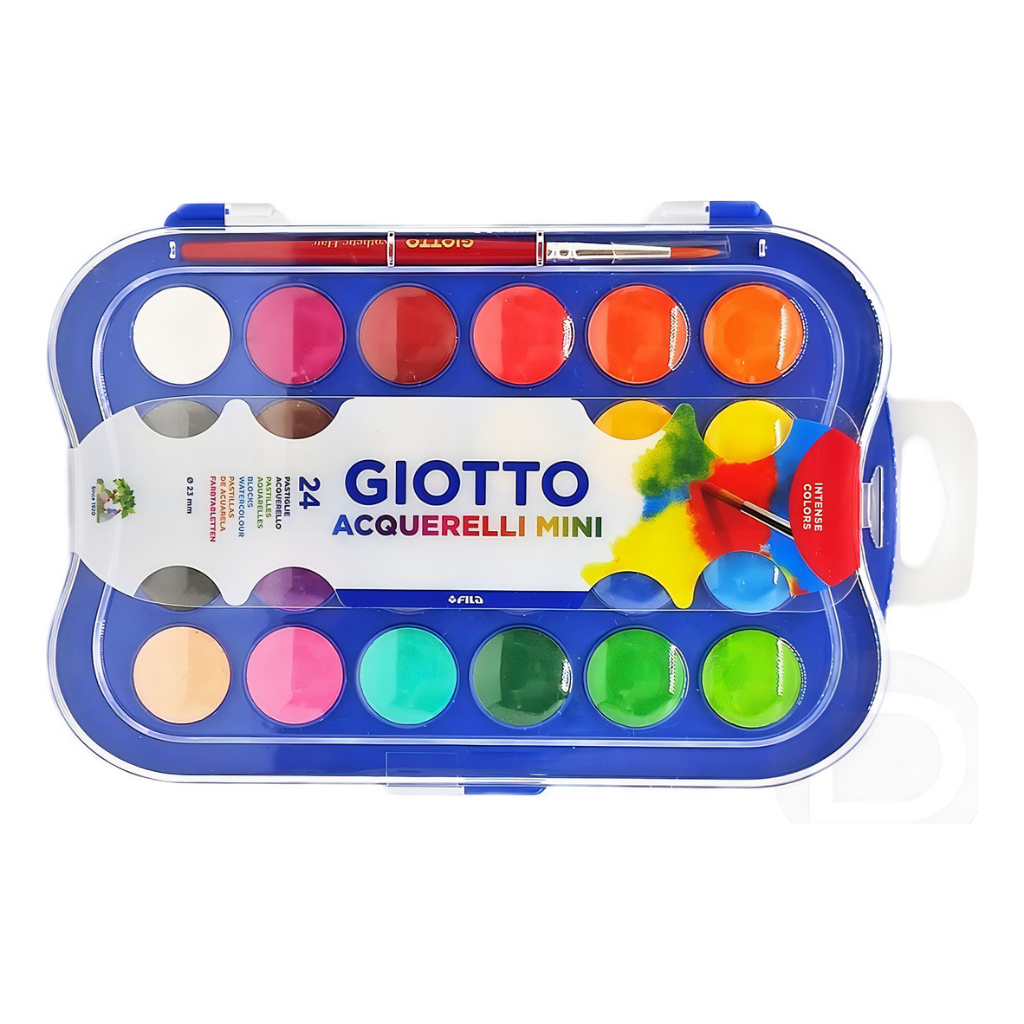Aquarela Giotto Mini 24 Cores Estojo + Pincel
