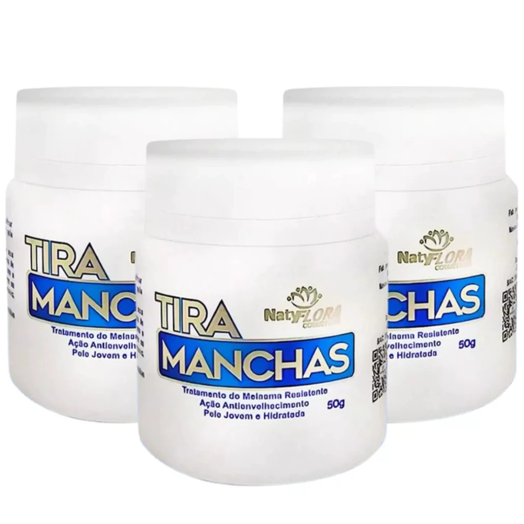 Kit 3 Pomada Tira Manchas Natyflora Combate Melasma, Ação Hidratante, Anti Envelhecimento – 50g cada